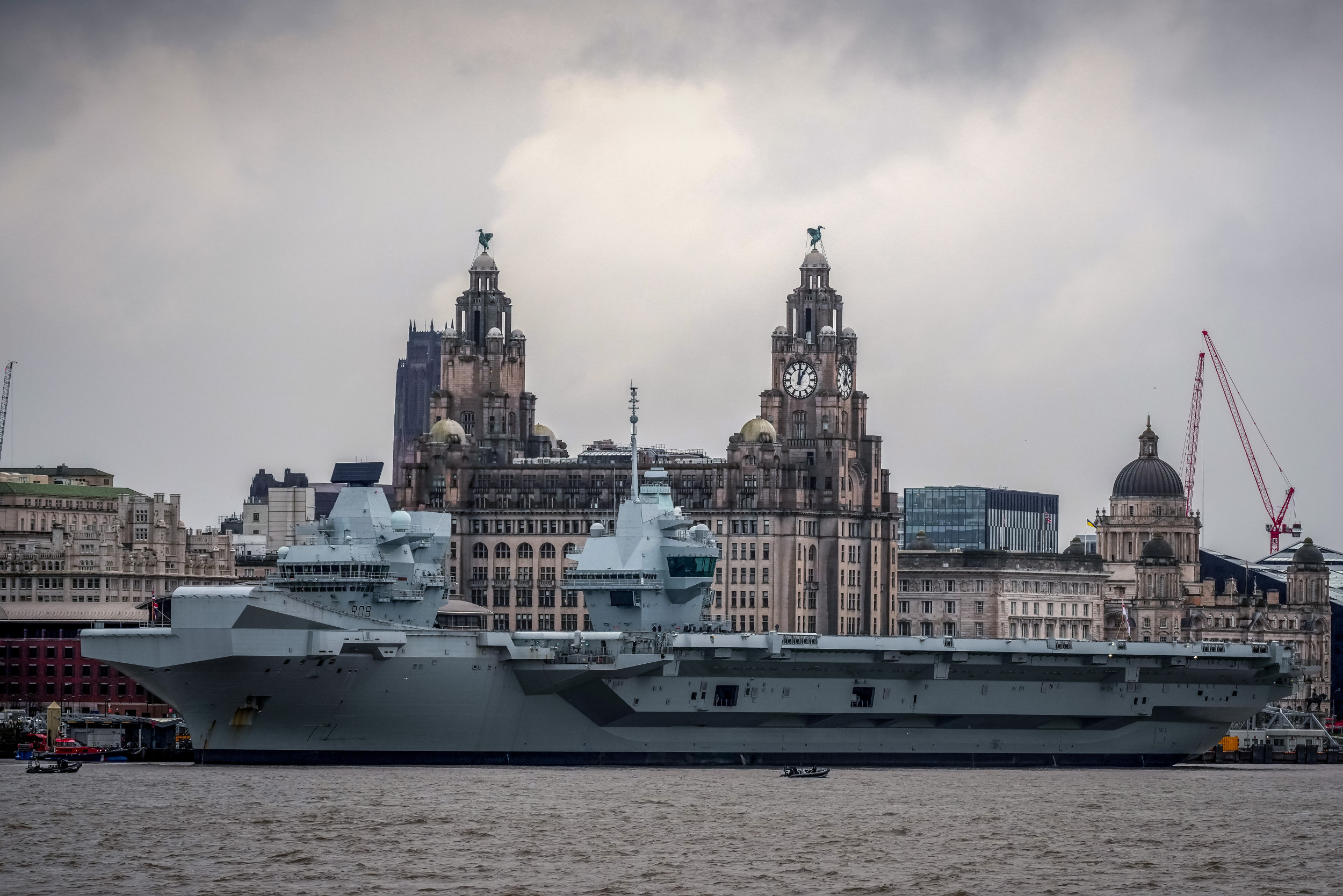 Aircraft Carrier HMS Prince of Wales Heading for West Pacific