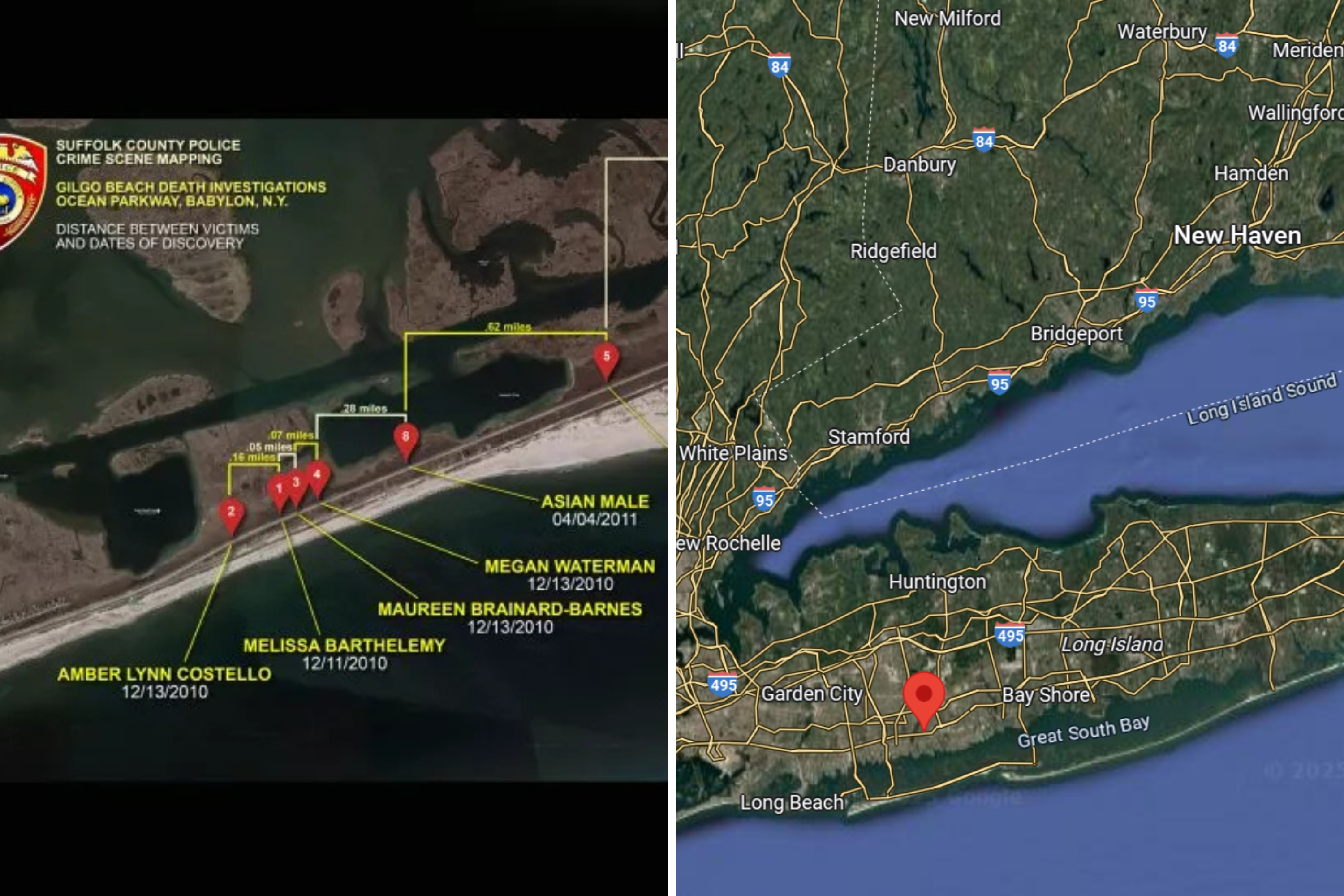 Long Island Serial Killer: Map Shows Rex Heuermann Home Compared to Where Bodies Were Found