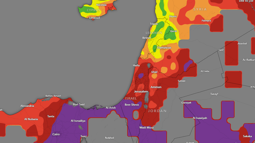 Jerusalem Threatened by Huge Wildfire: Live Tracker Maps