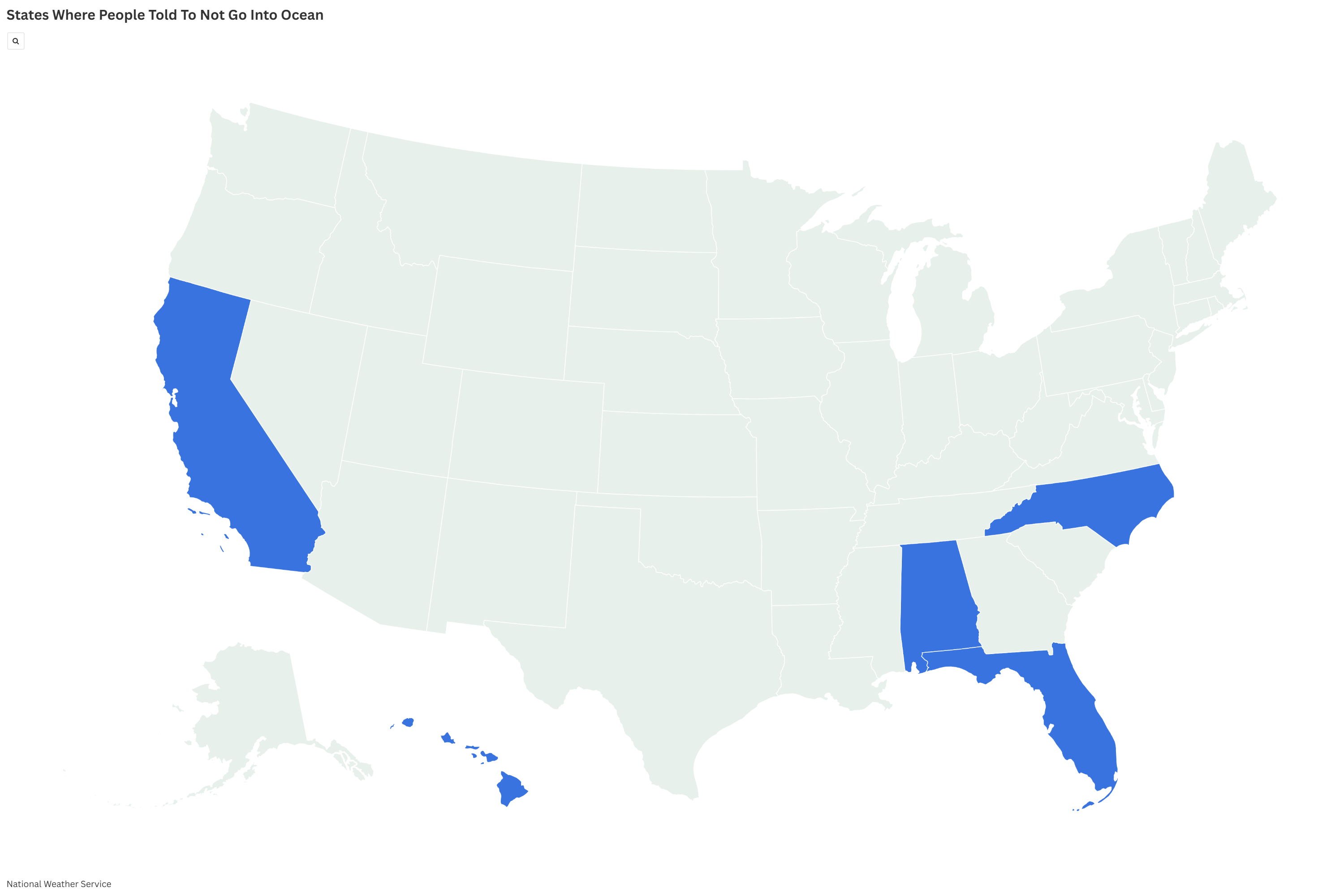 Map Shows Where People Are Being Warned Not to Swim in Ocean