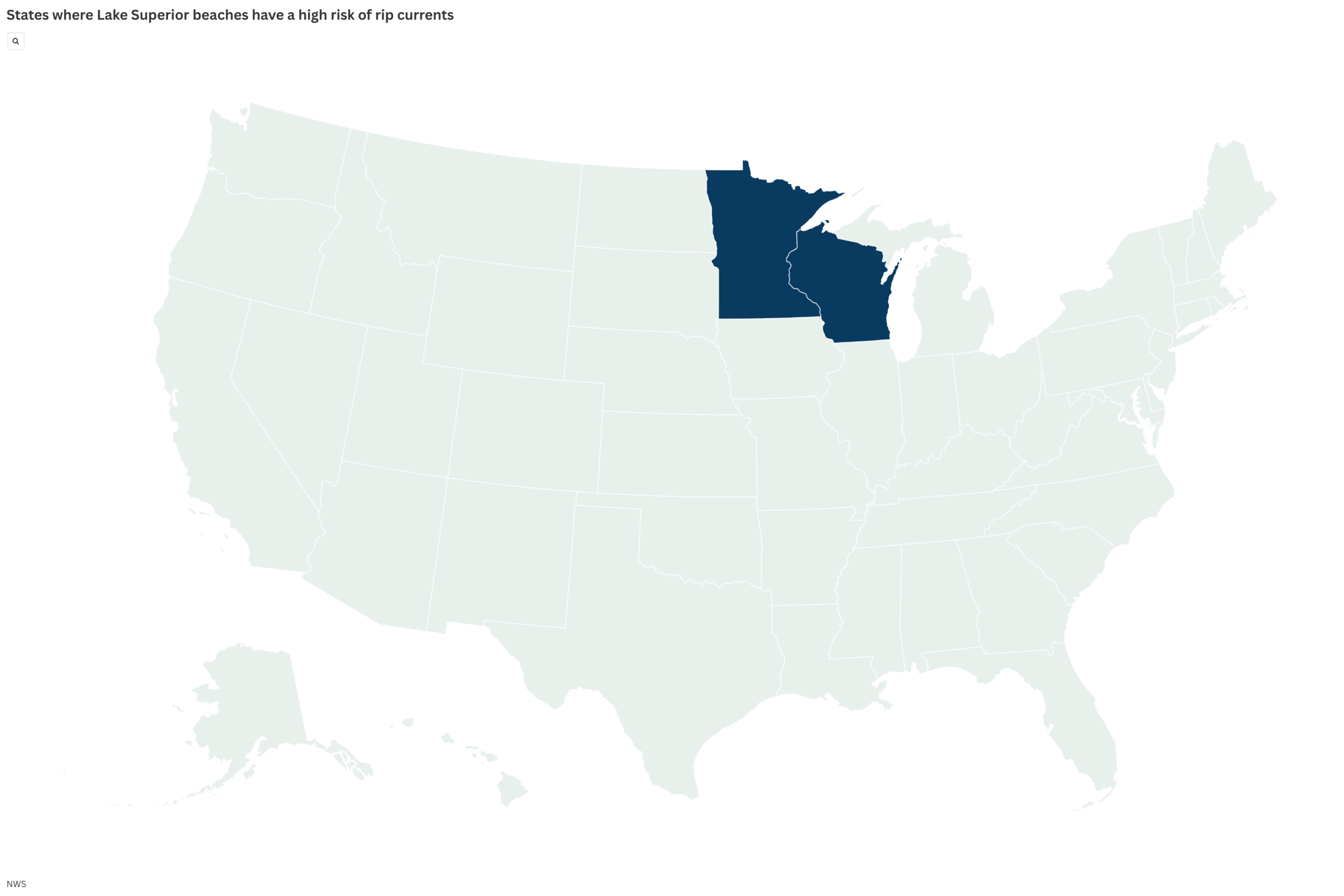 Map Shows Beaches Impacted by Great Lakes Warning
